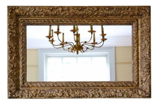 19th Century Louis XIV Style Gilt / Overmantle Wall Mirror