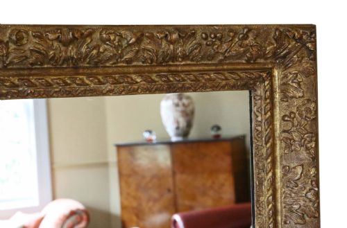 fig 1. 19th Century Louis XIV style gilt / overmantle wall mirror