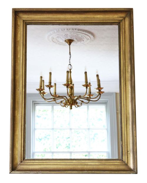 Gilt Overmantle Wall Mirror 19th Century