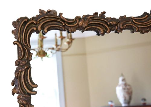fig 1. 19TH CENTURY GILT OVERMANTLE WALL MIRROR
