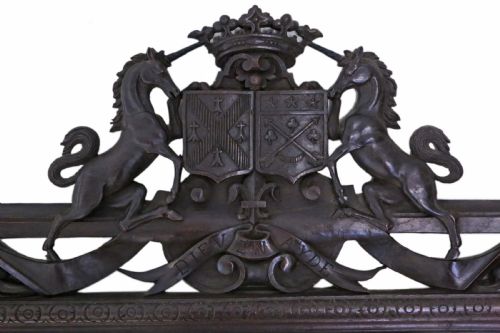 fig 1. Carved oak full height wall floor mirror 19th Century