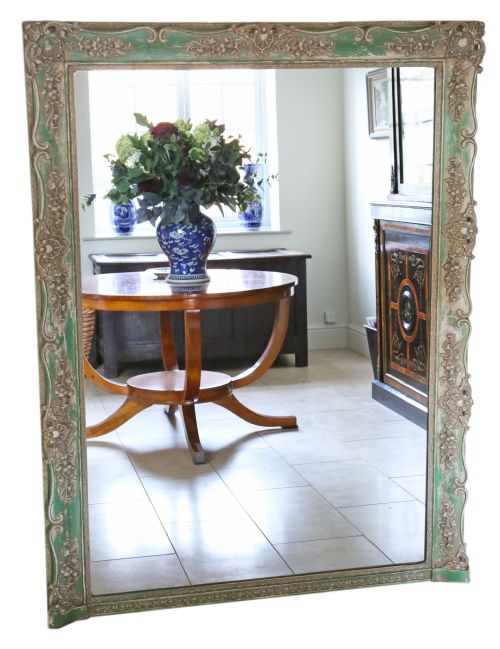 Floral Large Full Height Wall Floor Mirror 19th Century