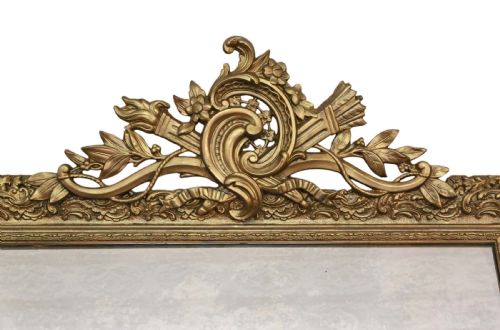 fig 1. Large 19th Century French gilt overmantle or wall mirror
