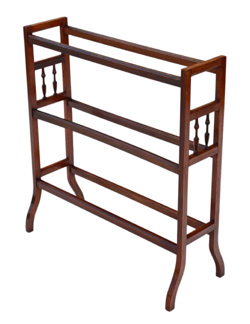 Victorian Mahogany Towel Rail Stand