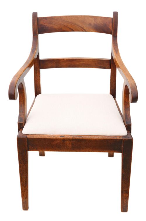 Georgian Mahogany Office Elbow Chair