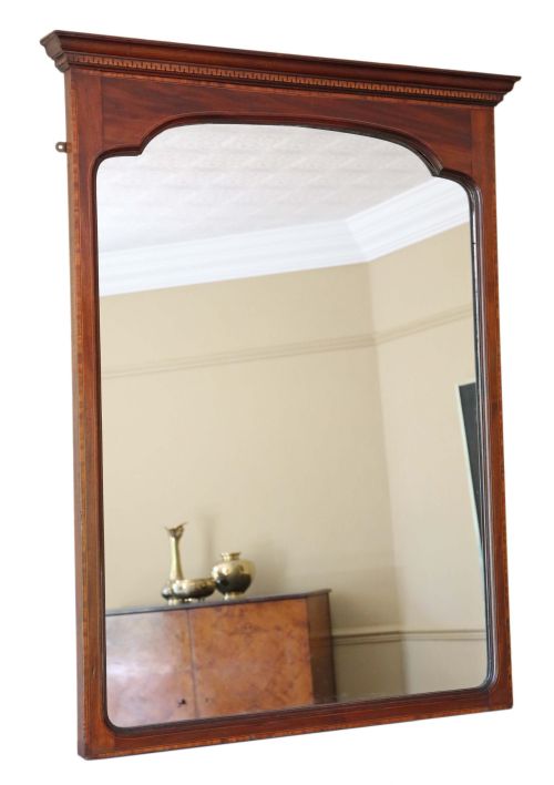 fig 1. Edwardian inlaid mahogany wall mirror