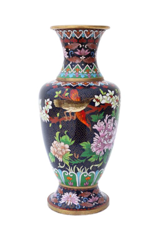 Large Early-20th Century Oriental Cloisonne Vase