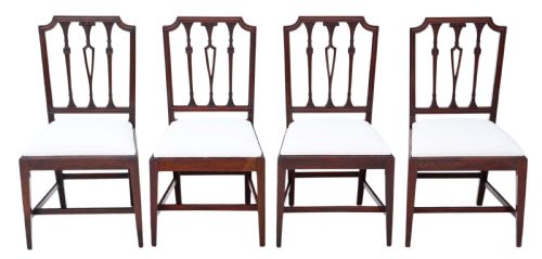 Set of 4 Georgian Mahogany Dining Chairs