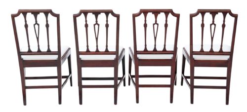 fig 1. Set of 4 Georgian mahogany dining chairs