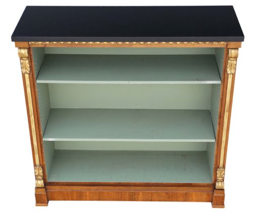 fig 1. Pair of large Victorian and later walnut adjustable bookcase