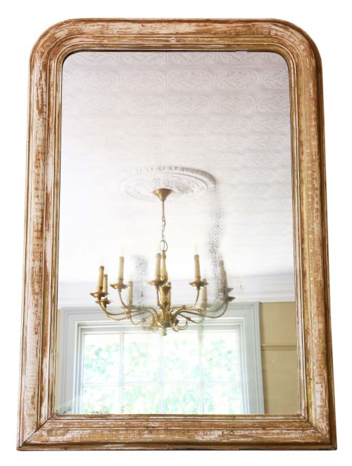 Very Large Gilt Overmantle Wall Mirror 19th Century