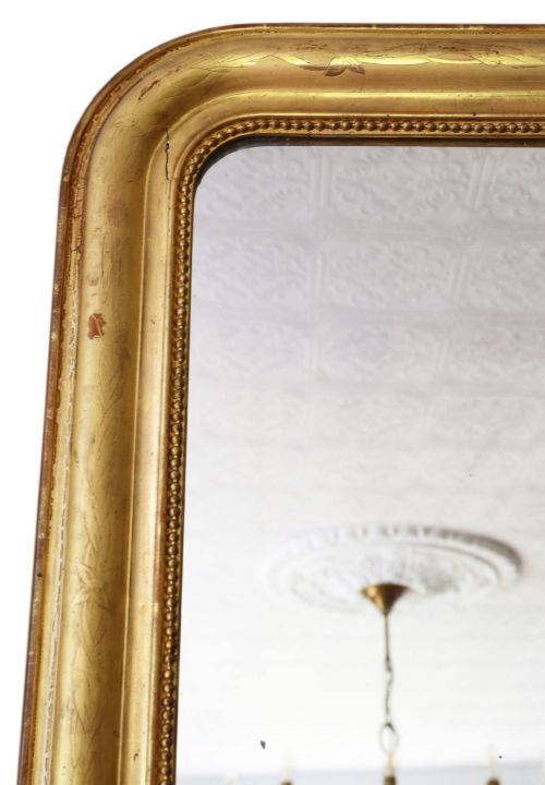 fig 1. Very large 19th Century quality gilt overmantle wall mirror 