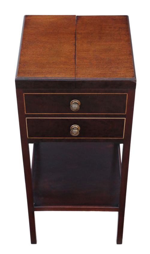 fig 1. Georgian mahogany bedside table washstand C1810