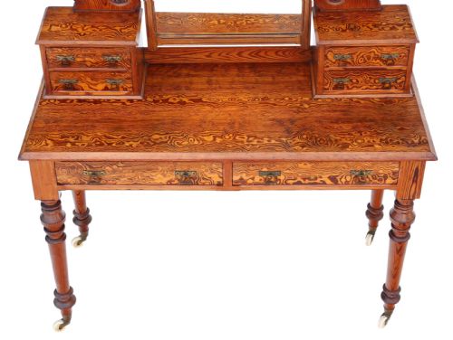 fig 2. Victorian 19th Century pitch pine dressing table Aesthetic