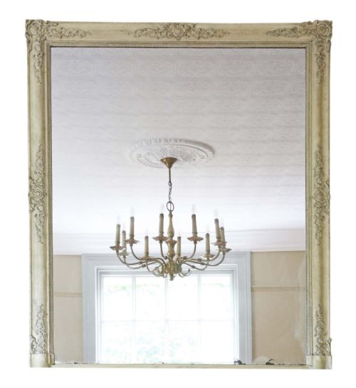 19th Century Painted Overmantle Wall Mirror