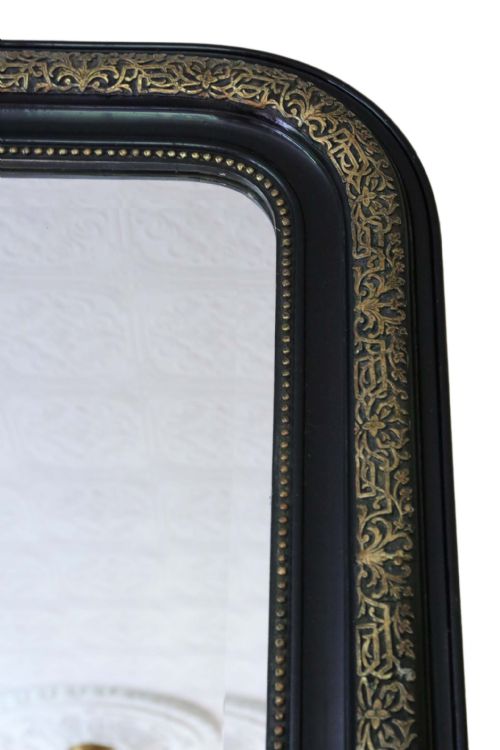 fig 2. Very large 19th Century ebonised and gilt finish overmantle wall mirror