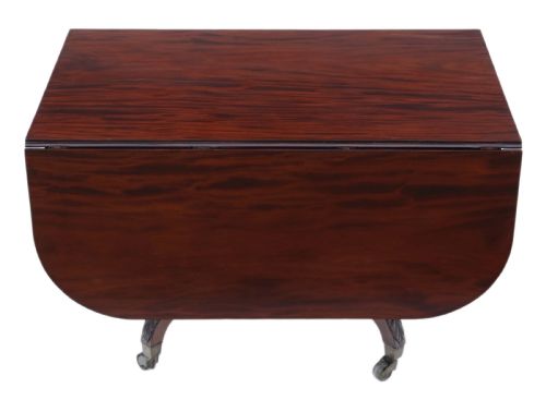 REGENCY C1825 CUBAN MAHOGANY DROP LEAF DINING TABLE - ADDITIONAL PHOTO 2