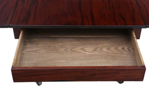 REGENCY C1825 CUBAN MAHOGANY DROP LEAF DINING TABLE - ADDITIONAL PHOTO 8