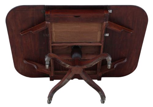 REGENCY C1825 CUBAN MAHOGANY DROP LEAF DINING TABLE - ADDITIONAL PHOTO 12