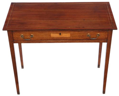 Georgian C1800 Inlaid Mahogany Writing Side Table