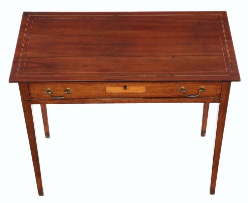 fig 1. Georgian C1800 inlaid mahogany writing side table