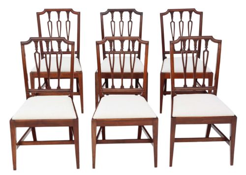 Set of 6 19th Century Mahogany Dining Chairs