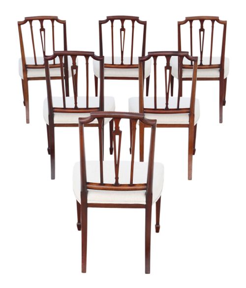 fig 1. Set of 6 19th Century mahogany dining chairs Baker of Bath