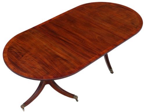 fig 1. ANTIQUE LARGE FINE QUALITY ~7' MAHOGANY EXTENDING DINING TABLE
