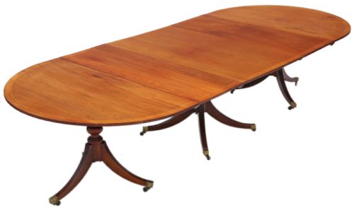 Antique Very Large Fine Quality ~11' Mahogany Extending Dining Table