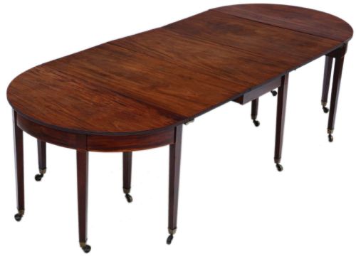 Antique Very Large Fine Quality ~9' Cuban Mahogany Extending Dining Table