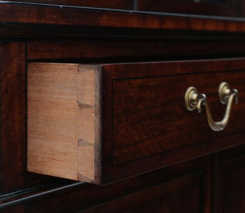 fig 2. Georgian revival mahogany glazed bookcase on cupboard C1890