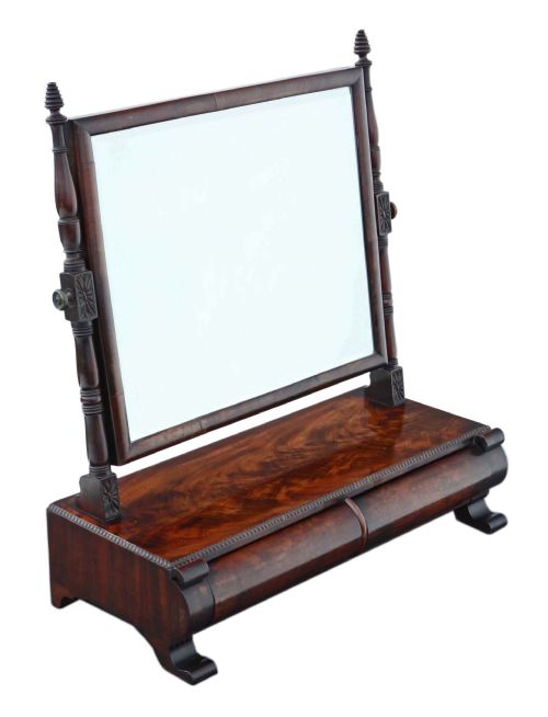 fig 1. Georgian C1825 mahogany dressing table swing mirror toilet
