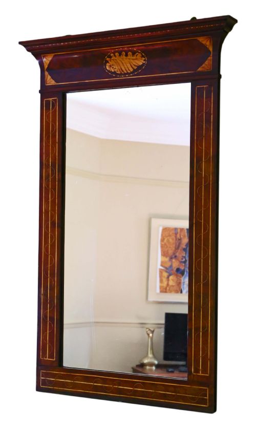 fig 1. Georgian mahogany overmantle wall mirror