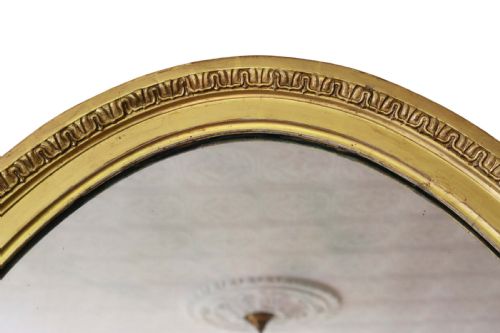 GILT OVAL OVERMANTLE OR WALL MIRROR - ADDITIONAL PHOTO 2