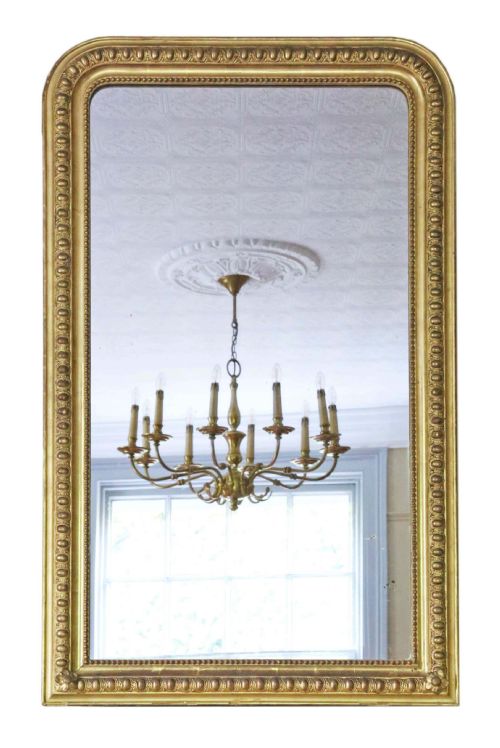 19th Century Gilt Mirror Overmantle Wall