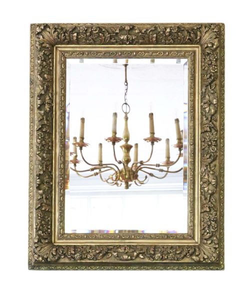 Gilt 19th Century Overmantle Wall Mirror