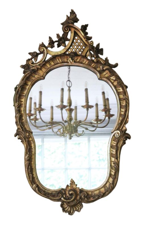 Gilt 19th Century Overmantle Wall Mirror