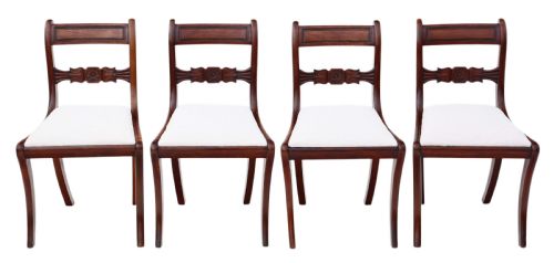 Set of 4 Regency C1825 Mahogany Dining Chairs