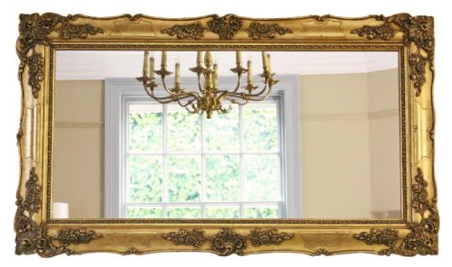 19th Century Gilt Wall Mirror Overmantle