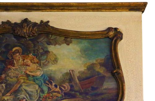 fig 1. Gilt full height wall trumeau mirror