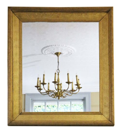 19th Century Gilt Large Overmantle Wall Mirror