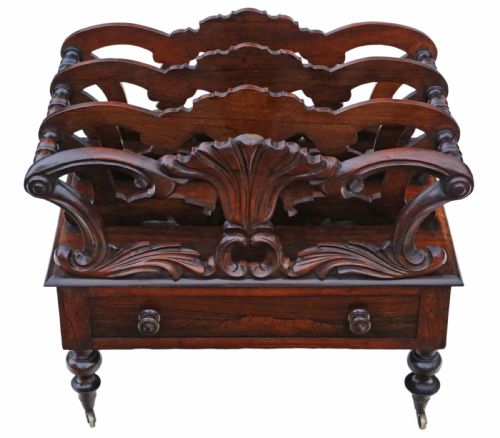 fig 1. Regency rosewood Canterbury magazine rack