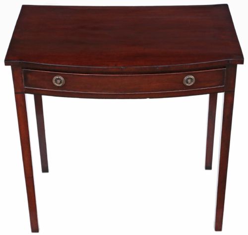 19th Century Mahogany Bow Front Writing Desk