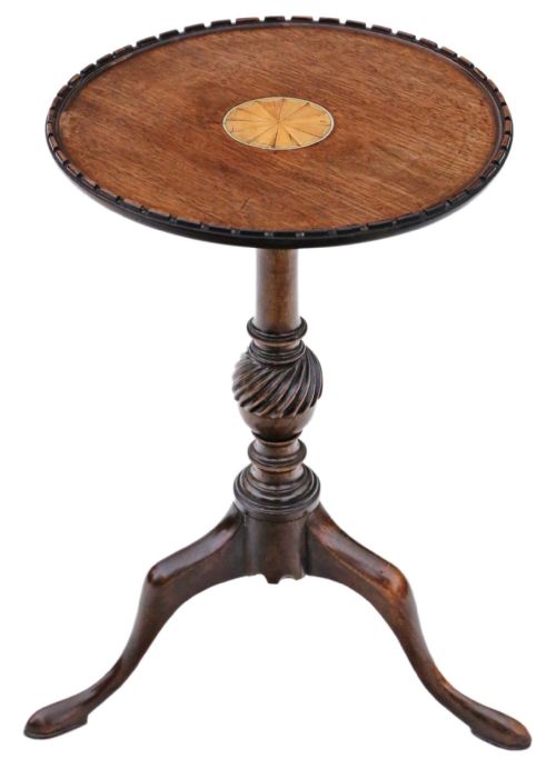 Georgian Revival Inlaid Mahogany Wine Table