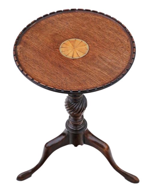 fig 1. Georgian revival inlaid mahogany wine table