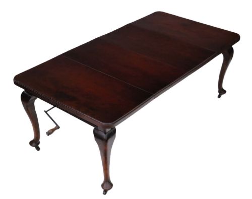 fig 1. Large mahogany windout extending dining table 6'8