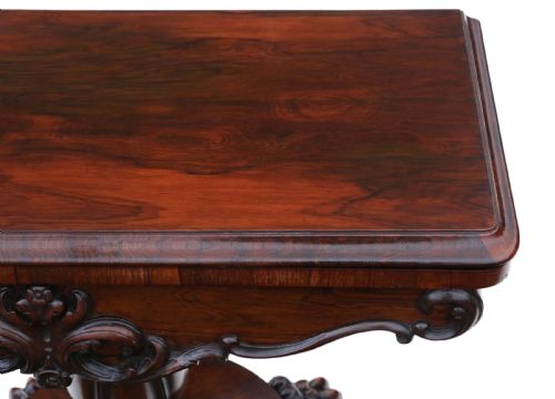 fig 1. Regency rosewood folding card console table