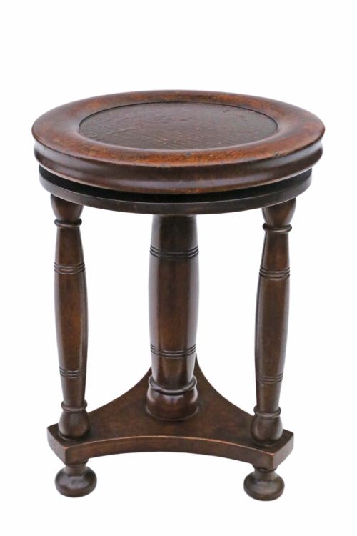 Victorian Adjustable Mahogany Music Stool