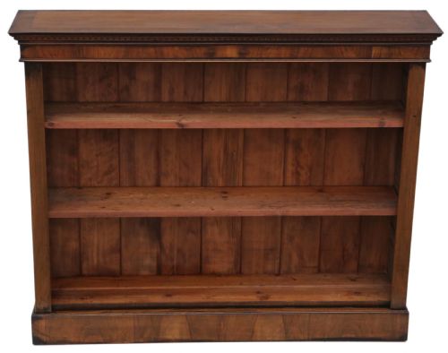 Victorian Walnut Adjustable Bookcase