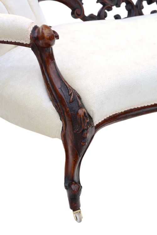 fig 1. Victorian walnut chaise longue